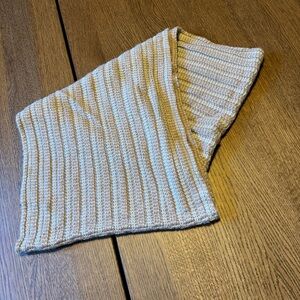 J. Crew Textured Knit Scarf in Beige and Cream